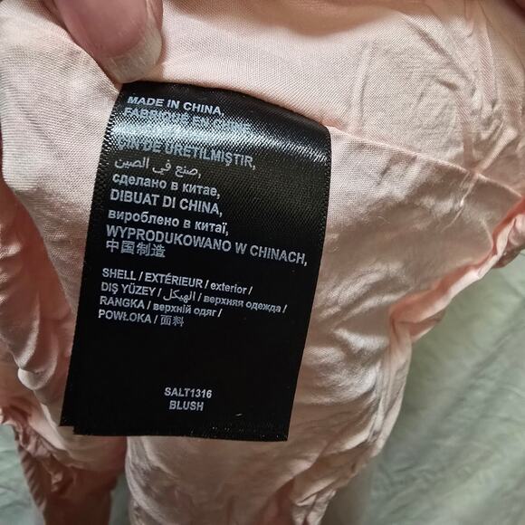 bebe blush pink V-neck flutter puff sleeve fit & flare mini dress XL A-line - Picture 10 of 12